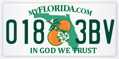 FL license plate 0183BV