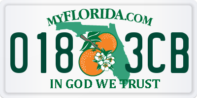 FL license plate 0183CB