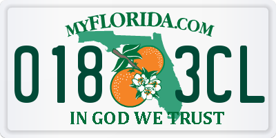FL license plate 0183CL