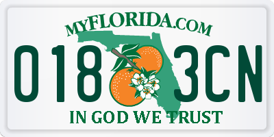 FL license plate 0183CN