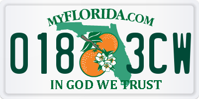 FL license plate 0183CW