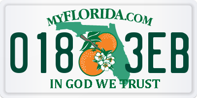 FL license plate 0183EB