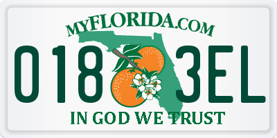FL license plate 0183EL