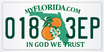 FL license plate 0183EP