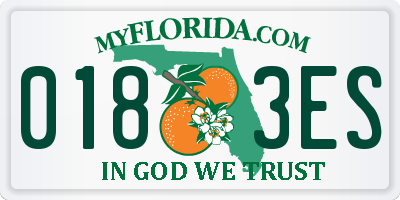 FL license plate 0183ES