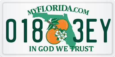 FL license plate 0183EY