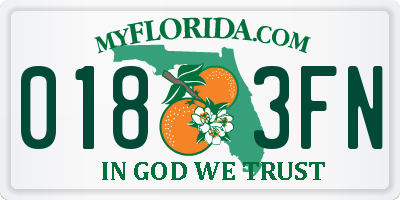 FL license plate 0183FN