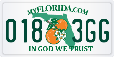 FL license plate 0183GG