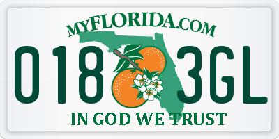 FL license plate 0183GL