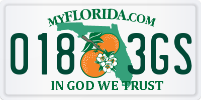 FL license plate 0183GS