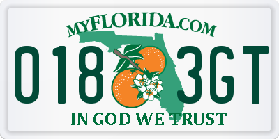 FL license plate 0183GT