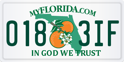 FL license plate 0183IF