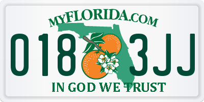 FL license plate 0183JJ