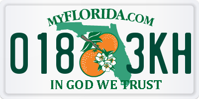 FL license plate 0183KH