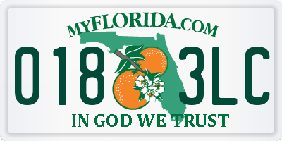 FL license plate 0183LC