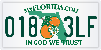 FL license plate 0183LF