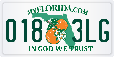 FL license plate 0183LG