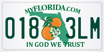 FL license plate 0183LM