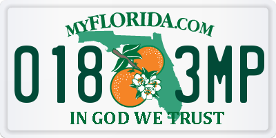 FL license plate 0183MP