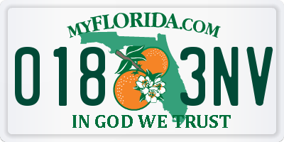 FL license plate 0183NV