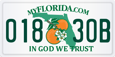 FL license plate 0183OB