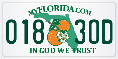 FL license plate 0183OD