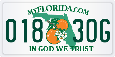 FL license plate 0183OG
