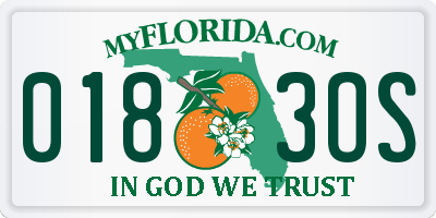 FL license plate 0183OS
