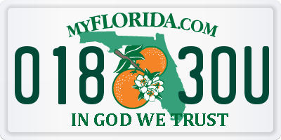 FL license plate 0183OU