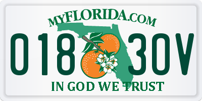 FL license plate 0183OV