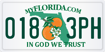 FL license plate 0183PH