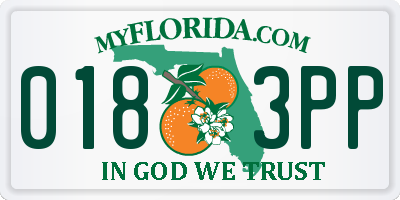 FL license plate 0183PP