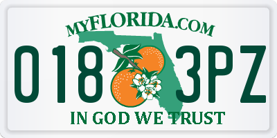 FL license plate 0183PZ