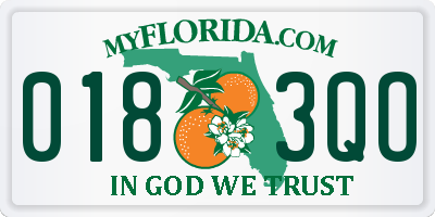 FL license plate 0183QO
