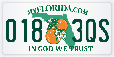 FL license plate 0183QS