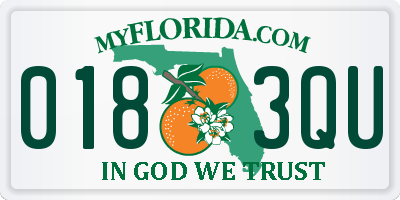 FL license plate 0183QU