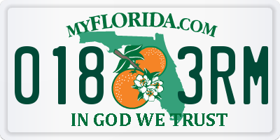 FL license plate 0183RM