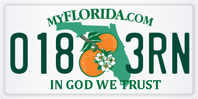 FL license plate 0183RN