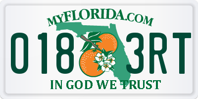 FL license plate 0183RT