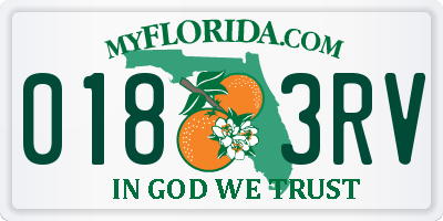 FL license plate 0183RV