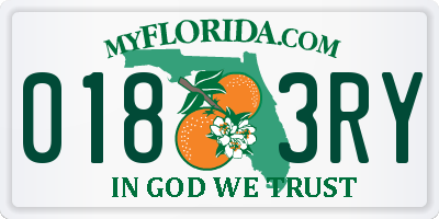 FL license plate 0183RY