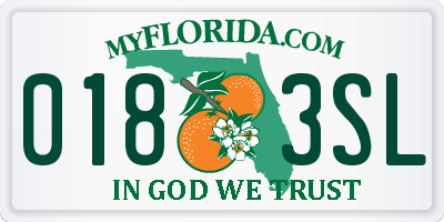 FL license plate 0183SL