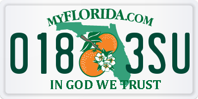 FL license plate 0183SU