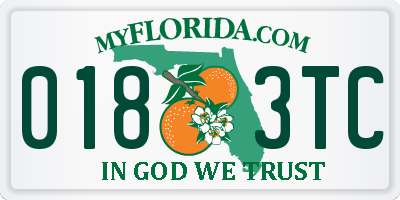 FL license plate 0183TC