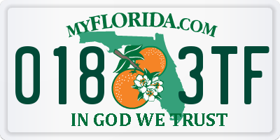 FL license plate 0183TF