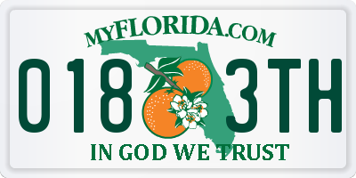 FL license plate 0183TH