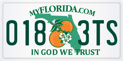 FL license plate 0183TS