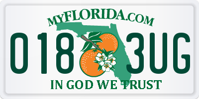 FL license plate 0183UG