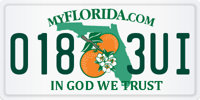 FL license plate 0183UI