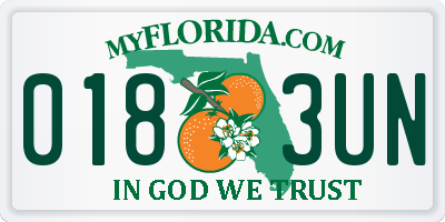 FL license plate 0183UN